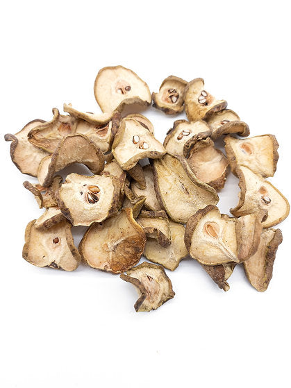 A pile of pear slices