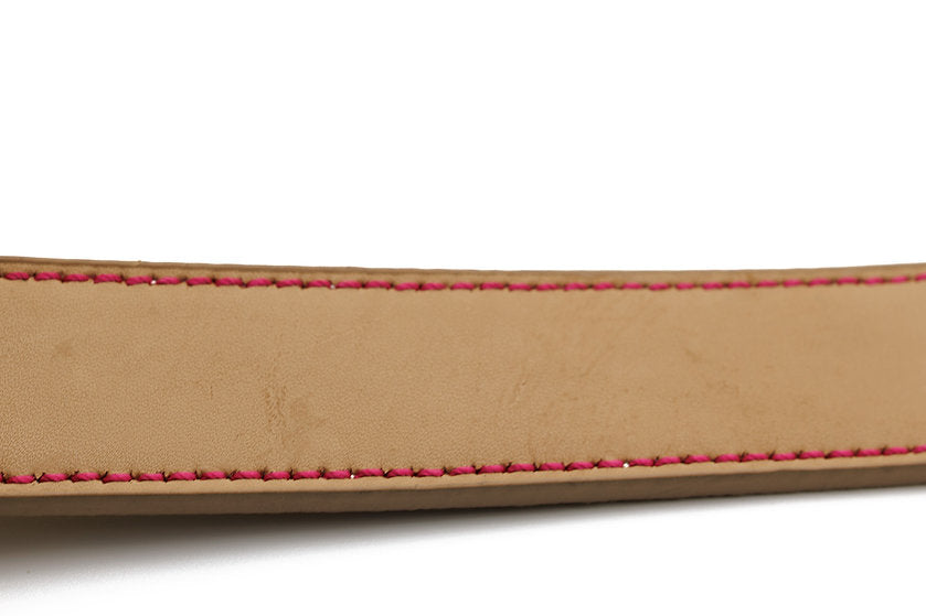 Damaged -  Xtra Large Tan Luxury Leather Dog Collar (22-26")