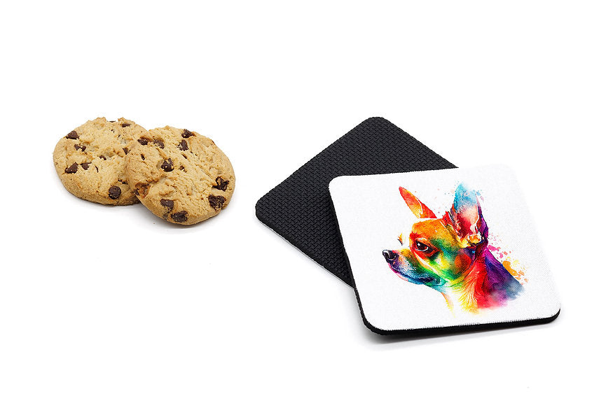 Square Neoprene Chihuahua Cup Coster