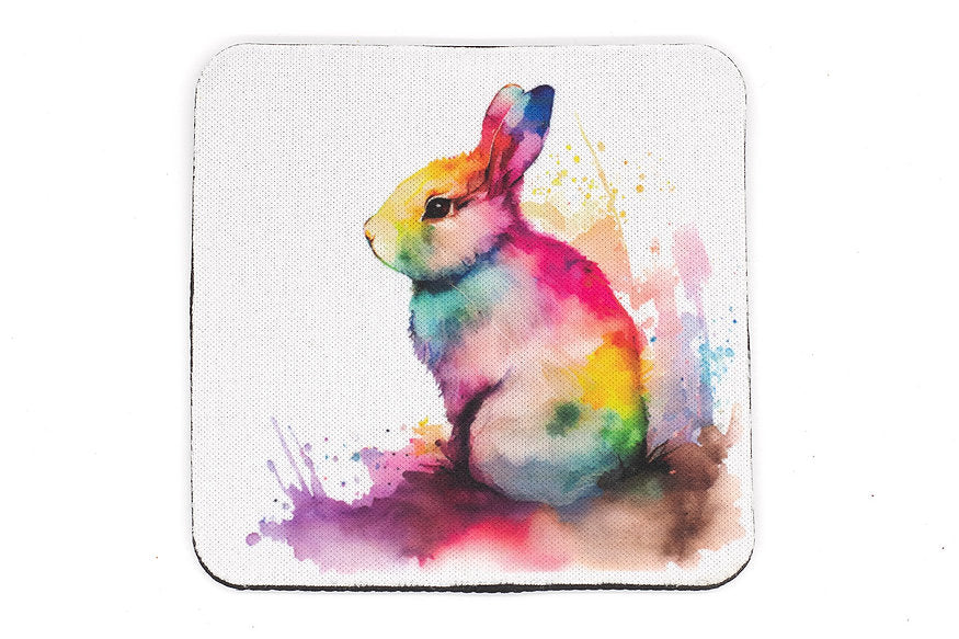 Square Neoprene Rabbit Cup Coster
