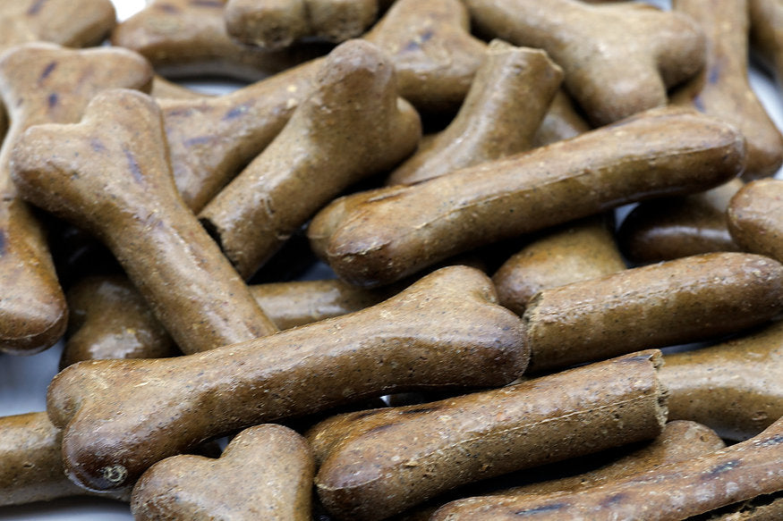 A close up of gravy bones