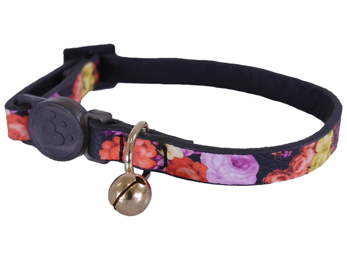 Rosewood Designer Floral Print Cat Collar
