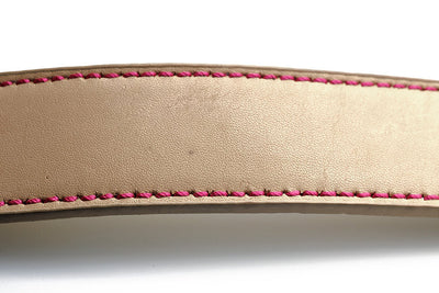 Damaged -  Xtra Large Tan Luxury Leather Dog Collar (22-26")