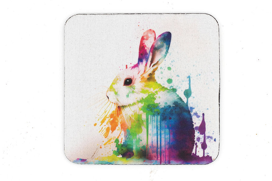 Square Neoprene Rabbit Cup Coster