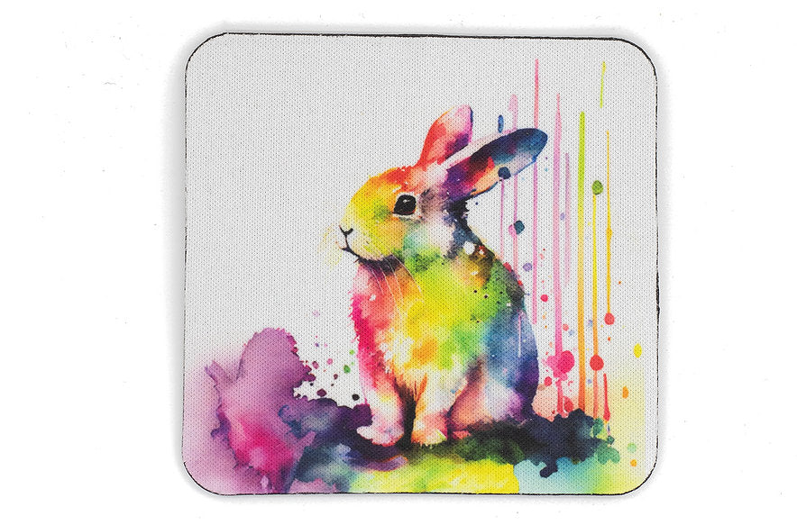 Square Neoprene Rabbit Cup Coster