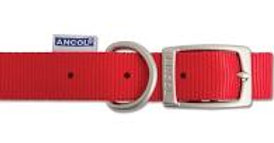 Ancol Nylon Collar Red