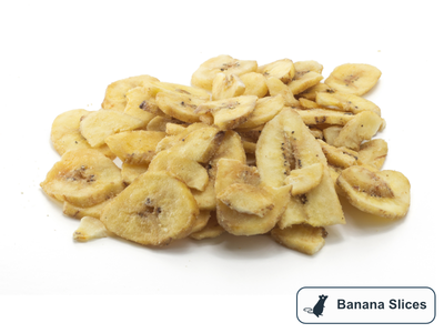 A pile of dried banana slices
