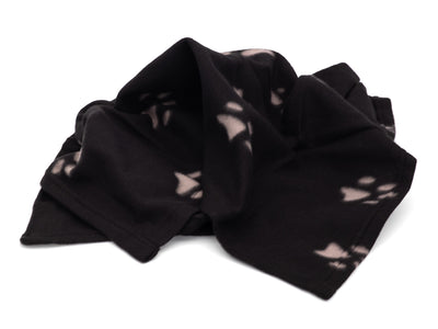 Black fabric with white abstract patterns on a white background