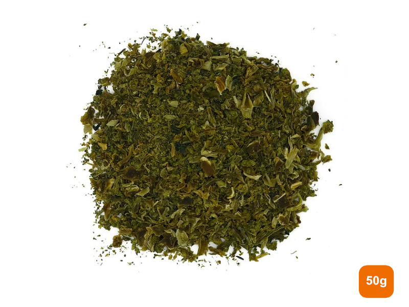 A pile of Broccoli Flake 50g