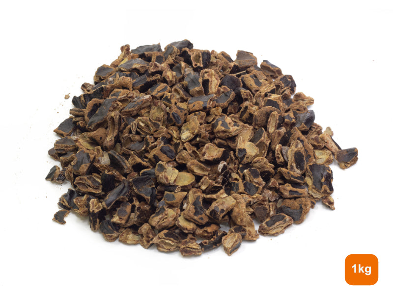 A pile of Carob Flakes 1kg