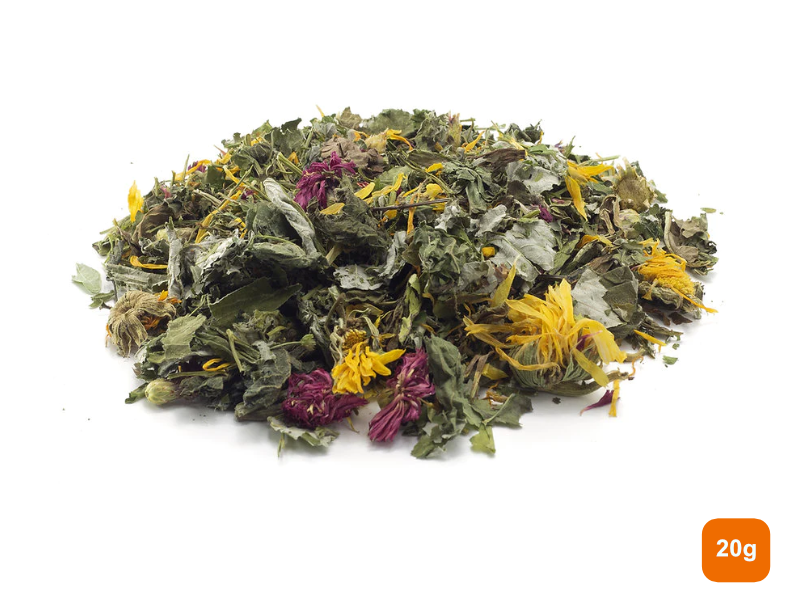 A pile filled of flower & Herb Salad Mix