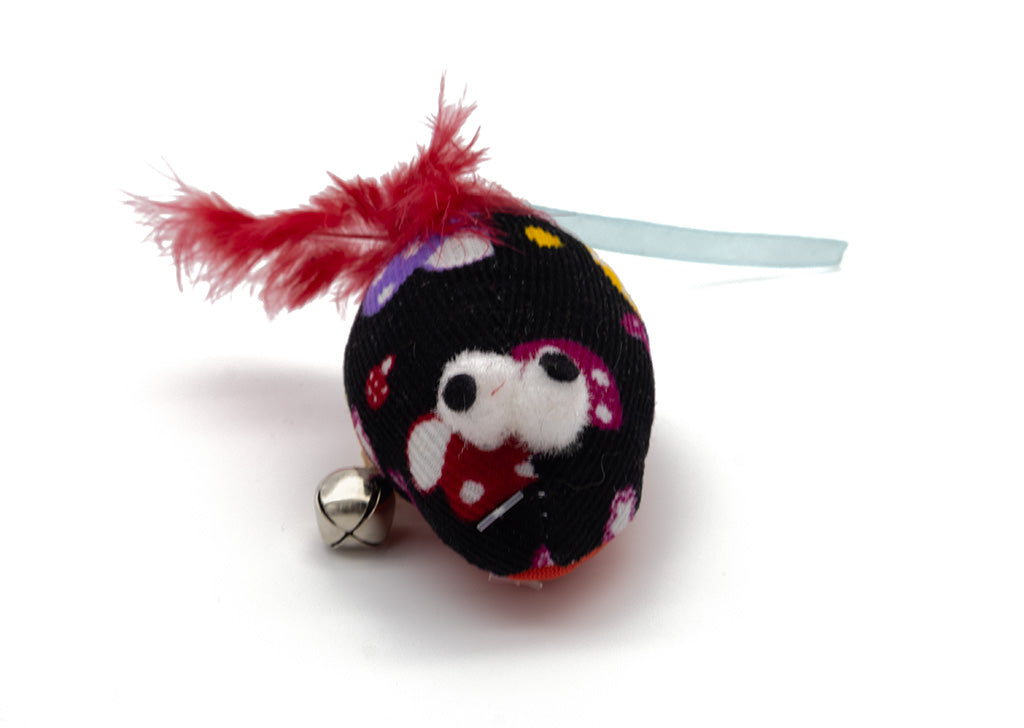 Cheeko Corduroy Mouse Cat Toy Black Mouse