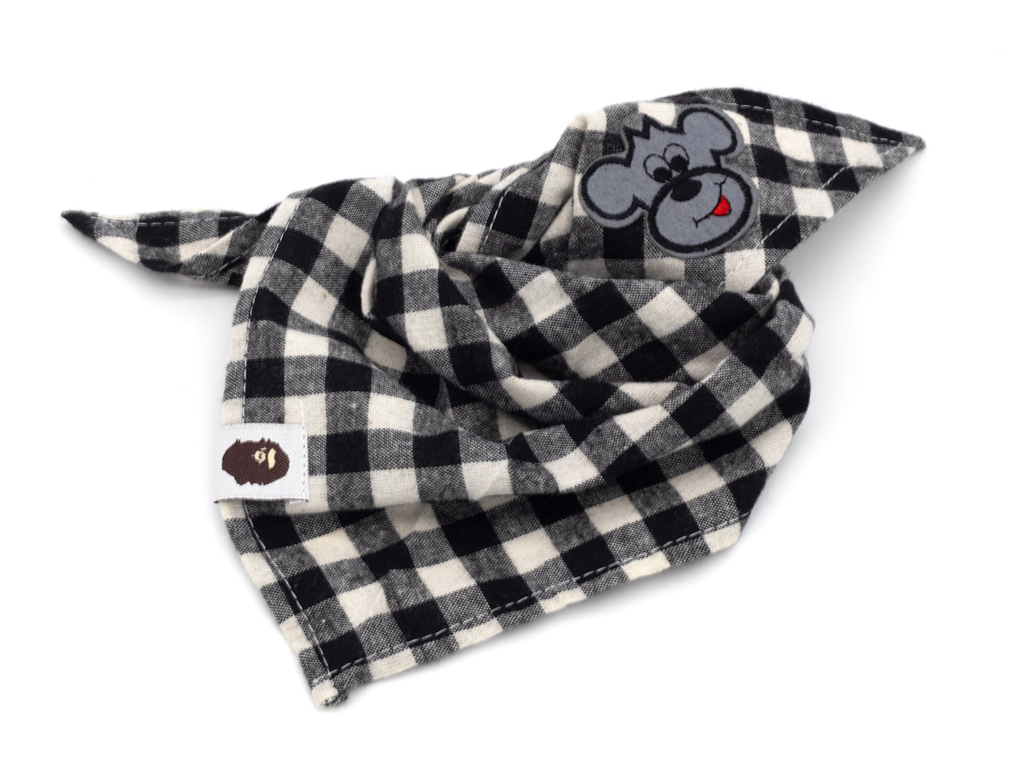 Black & White Gingham Bandana