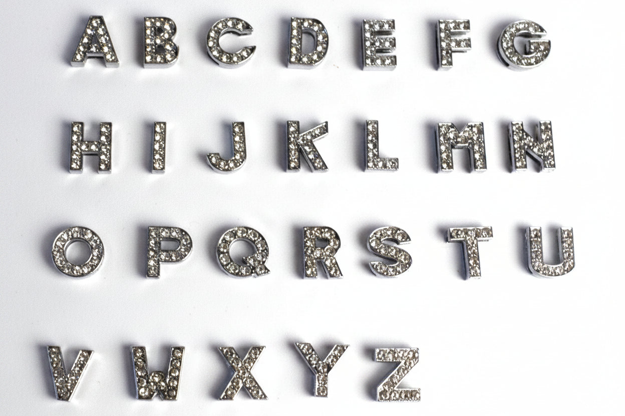 A-Z Rhinestone Slide Letter Charms