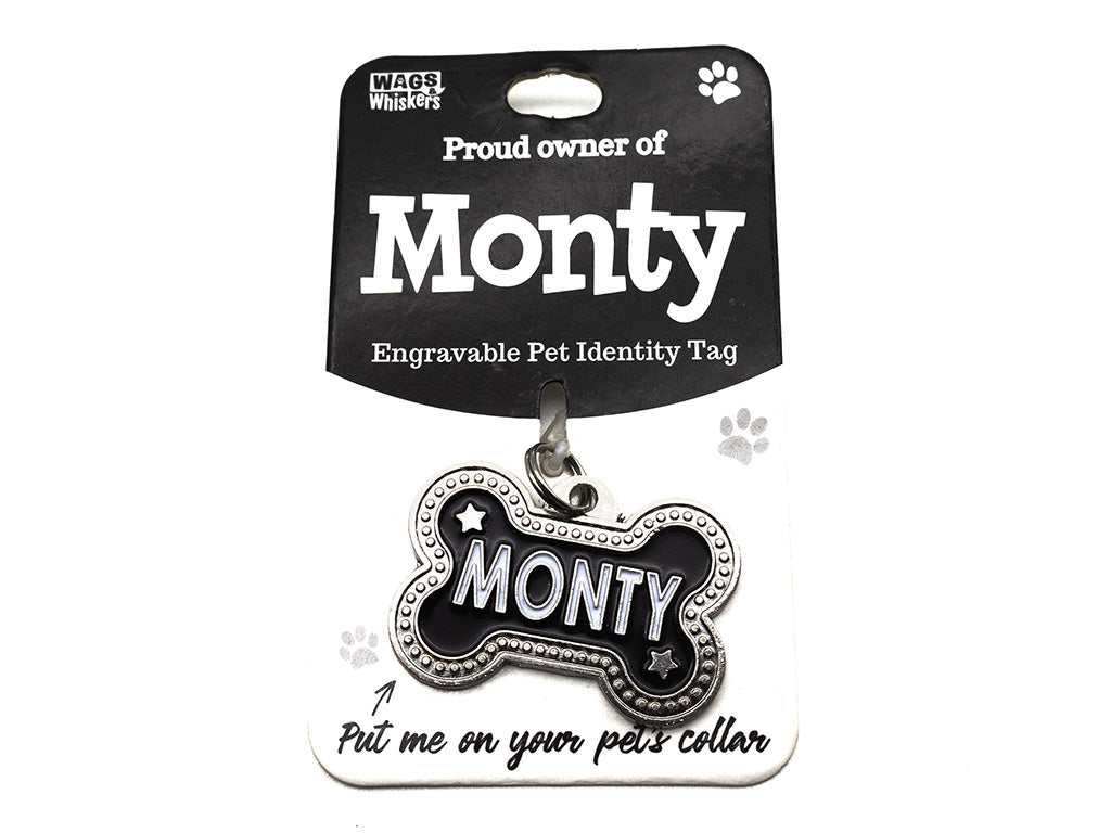 Wags & Whiskers Monty Dog Identity Tag