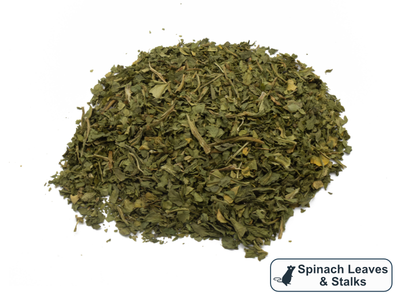 A pile of Spinach Leaves & Stalks