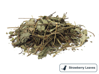 A pile of strawberry leaves