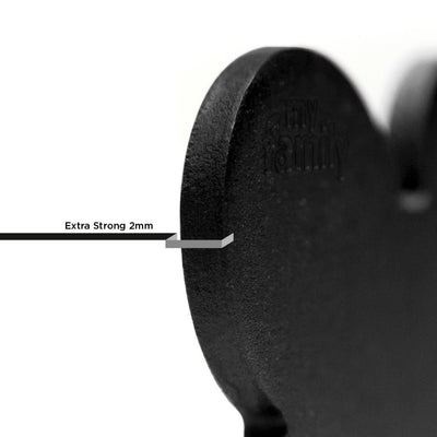 My Family Blank Large Black Bone Pet Tag