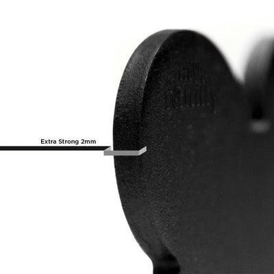 My Family Blank Small Black Bone Pet Tag