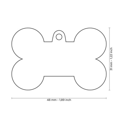 My Family Blank Extra Large Bone Pet Tag