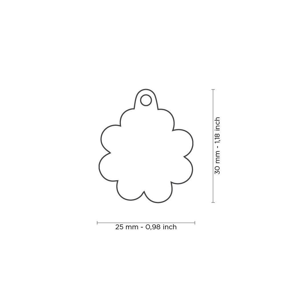 My Family Blank Small daisy Pet Tag Charm