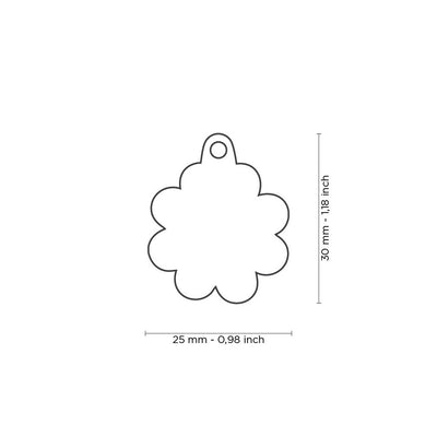 My Family Blank Small daisy Pet Tag Charm