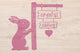 Rabbit  with Post Sign Cage Decal