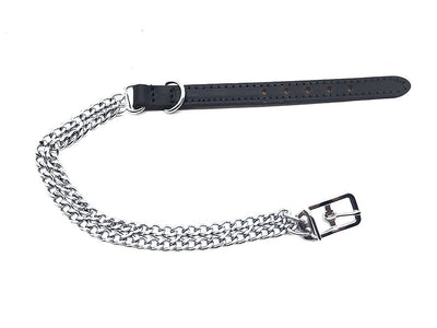 2 Row Chain Collar - Black