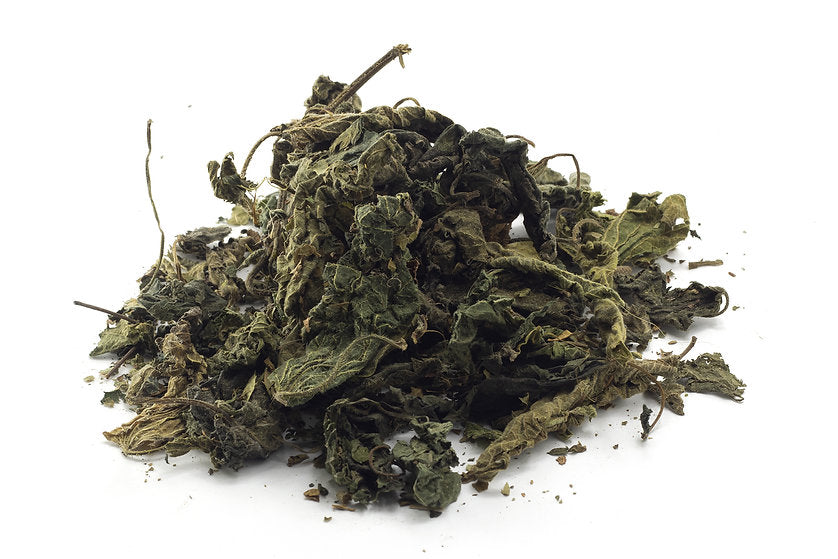 A pile of nettle leaves