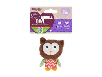 Rosewood Little Nippers Boggle Owl Kitten Toy