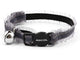 Grey Velvet Frills Cat Collar