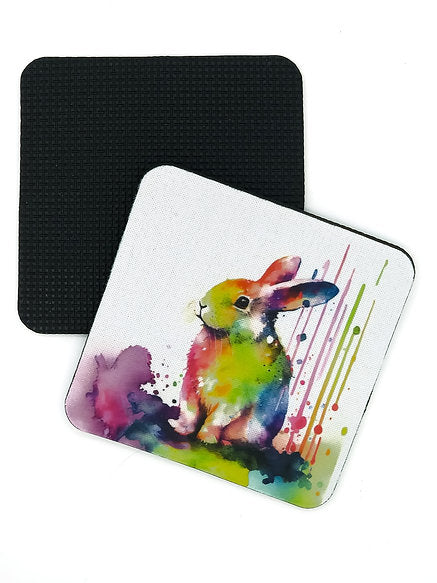 Square Neoprene Rabbit Cup Coster