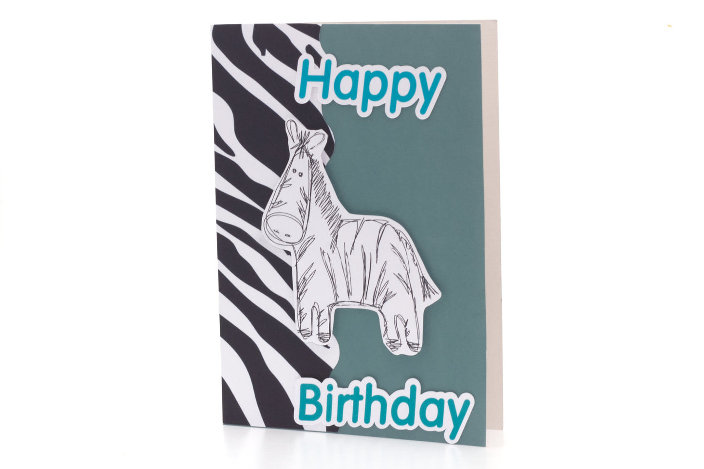 Zebra Birthday Card