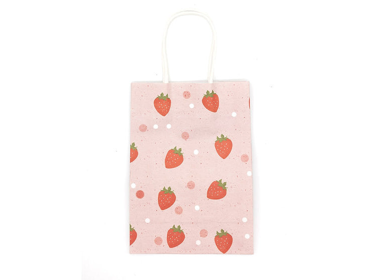 Strawberry Print Gift Bag