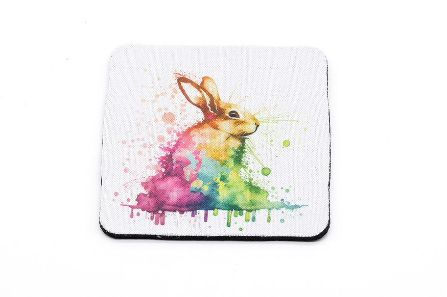 Square Neoprene Rabbit Cup Coster