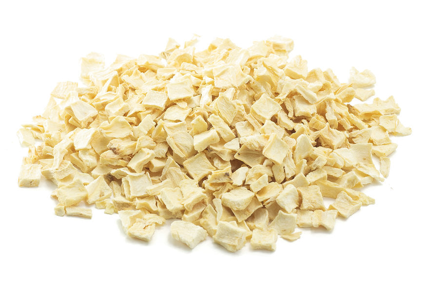 A pile of parsnip flakes