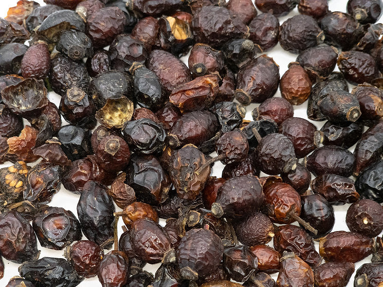 A close up of rose hip