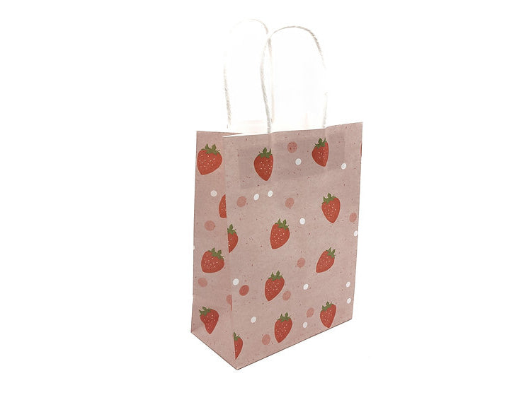 Strawberry Print Gift Bag