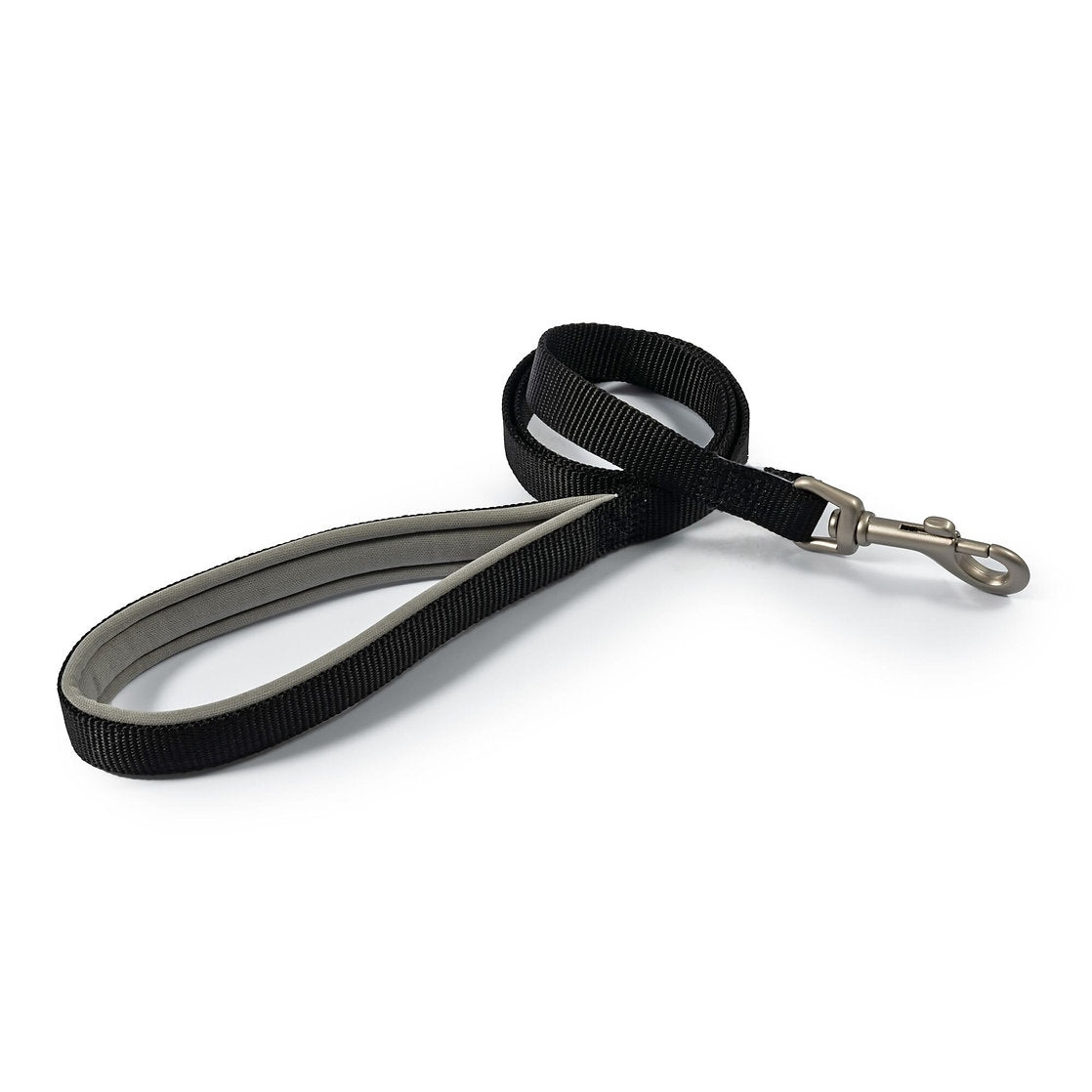 Ancol Viva Padded Nylon Snap Lead Black 50kg 100 x 1.9cm