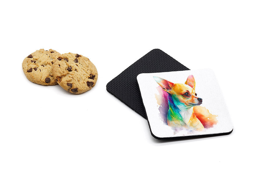 Square Neoprene Chihuahua Cup Coster