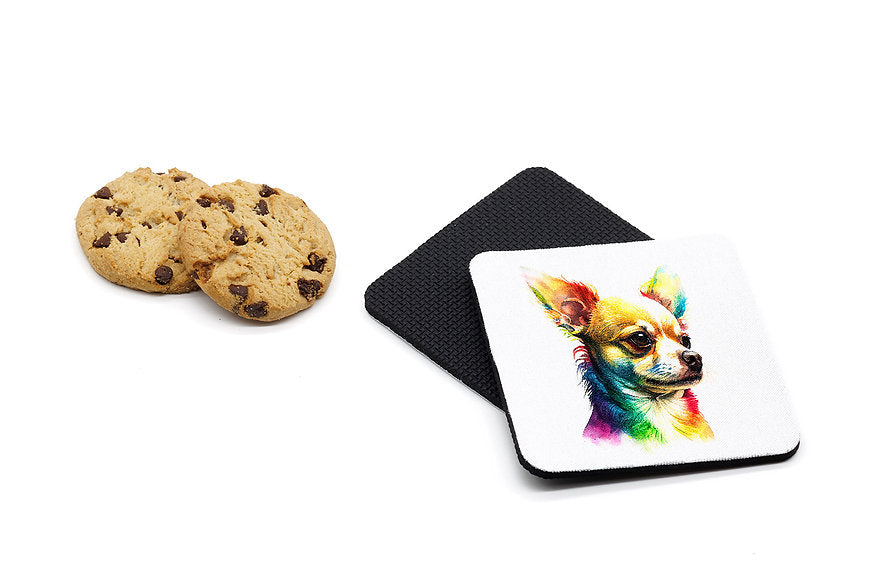 Square Neoprene Chihuahua Cup Coster