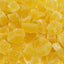 A close up of diced pineapple