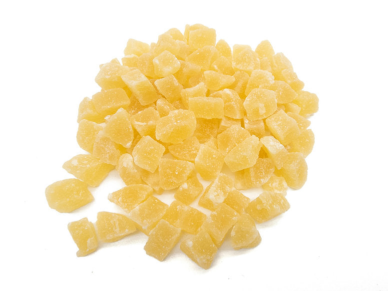 A pile of  Diced Pineapple