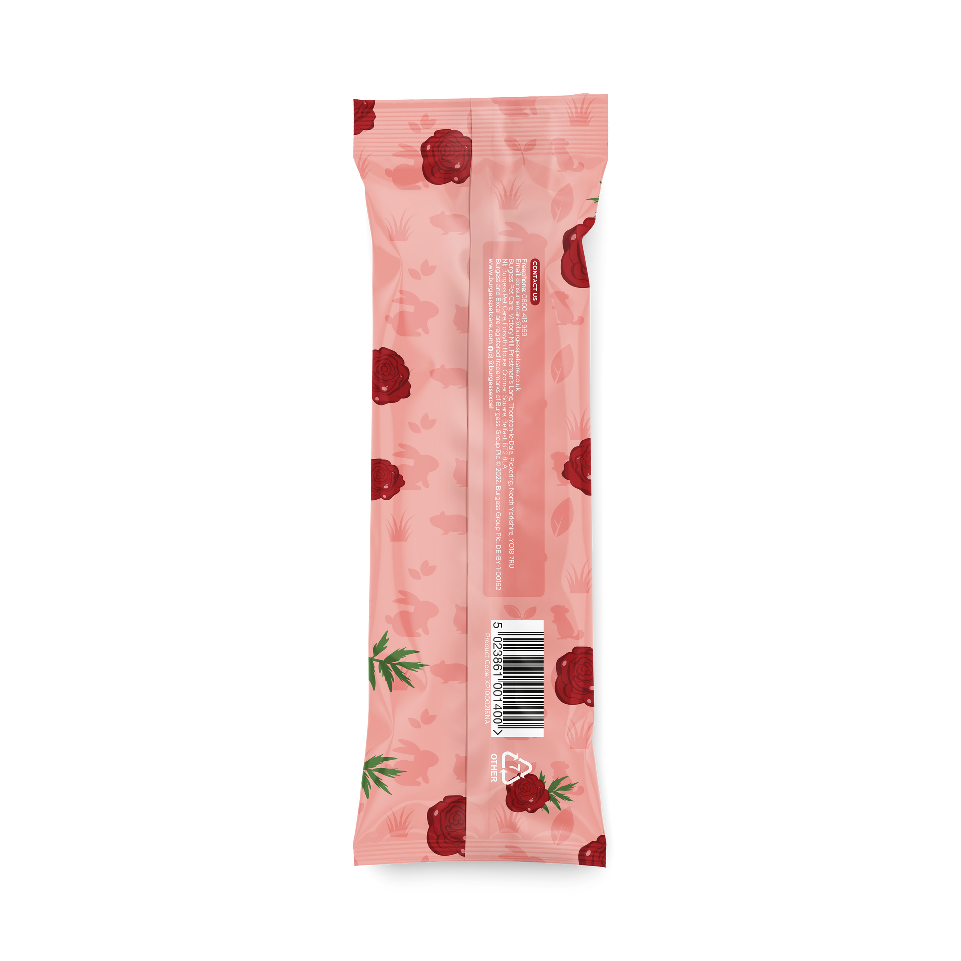 Burgess Excel Forage & Feast Hay Bar with Rose Back View