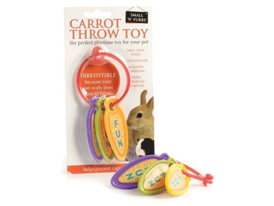 Small 'N' Furry Carrot Throw Toy for Small Animals
