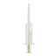A translucent white plastic syringe-style applicator with a gold-toned plunger base, shown upright on a plain white background.