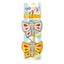 A package of two AFP butterfly cat toys,featuring one white and red butterfly and one yellow and orange butterfly, on a white background.