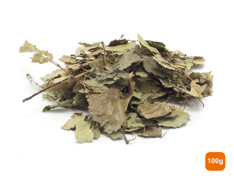 A pile of birch leaves 100g