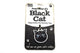 Engravable pet identity tag for black cats on a white background