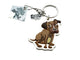 Dog-themed keychain with cartoon dog design on a white background